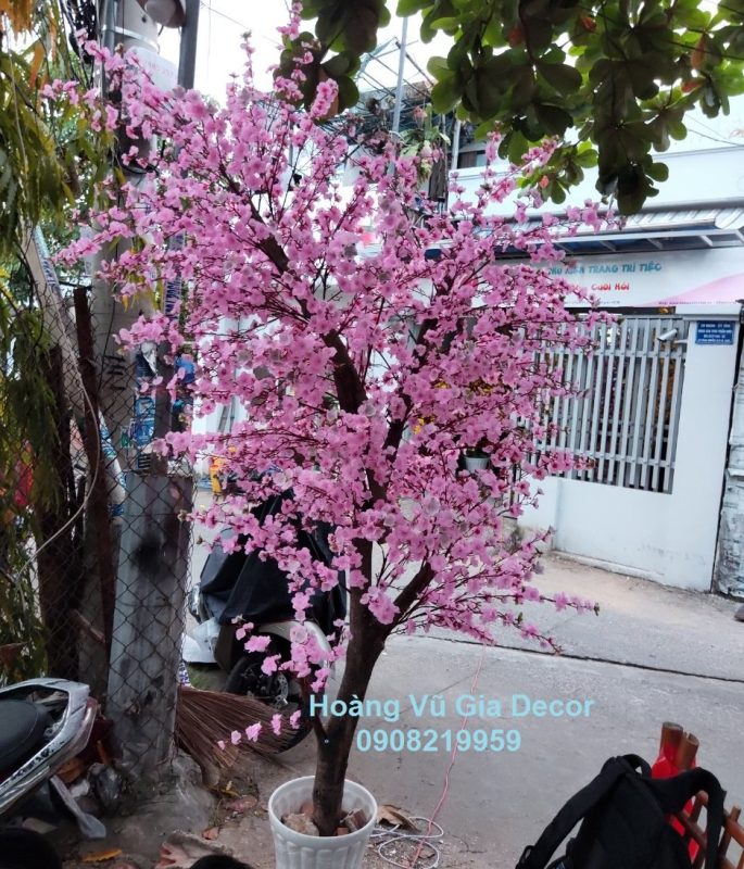 Chậu cây đào giả 1.7m